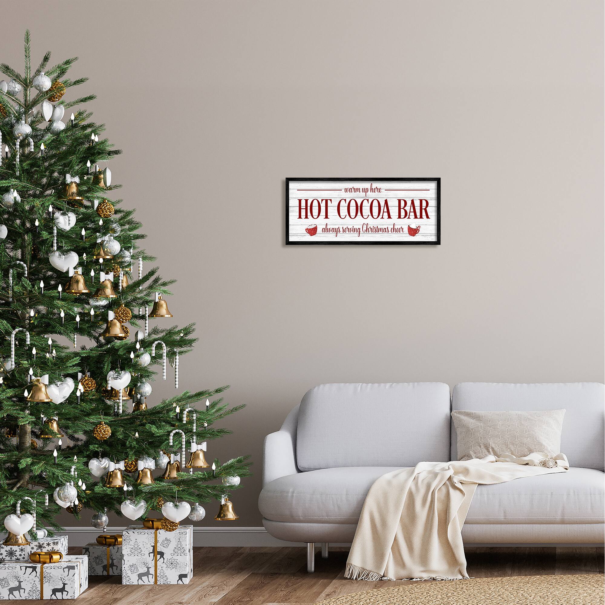 Stupell Industries Hot Cocoa Bar Winter Beverage Framed Giclee Art